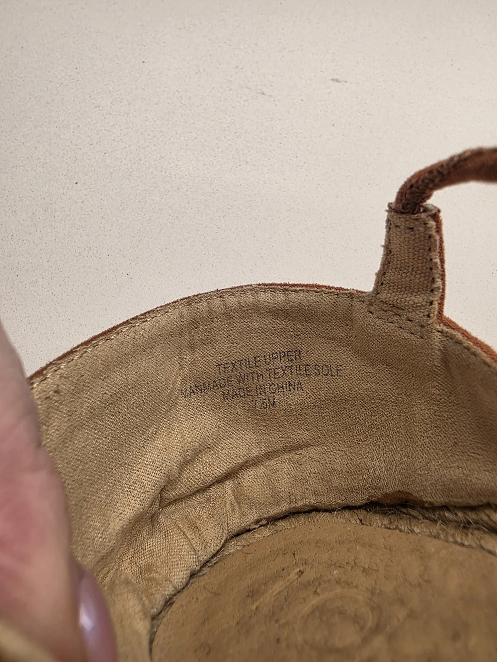 LOFT Tan Suede Espadrille Lace-Up Flats